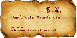Bagóczky Maurícia névjegykártya